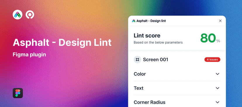 Asphalt Design Lint - Design tool for Figma plugin