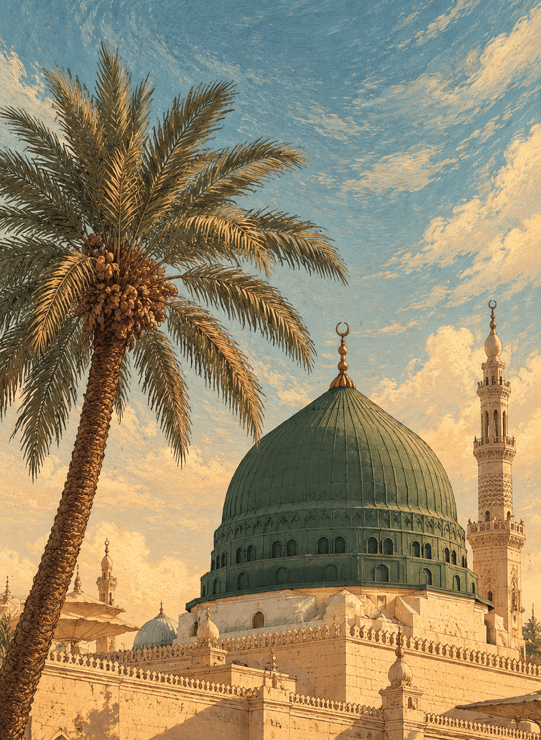 Madinah postcard stamp